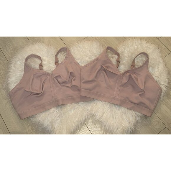 2 Soma Embraceable FC Wireless Unlined Bralettes Bras Womens 40DDD Pink